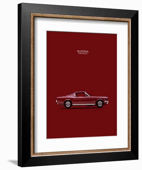 Mustang Fastback 65-Mark Rogan-Framed Art Print