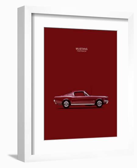 Mustang Fastback 65-Mark Rogan-Framed Art Print