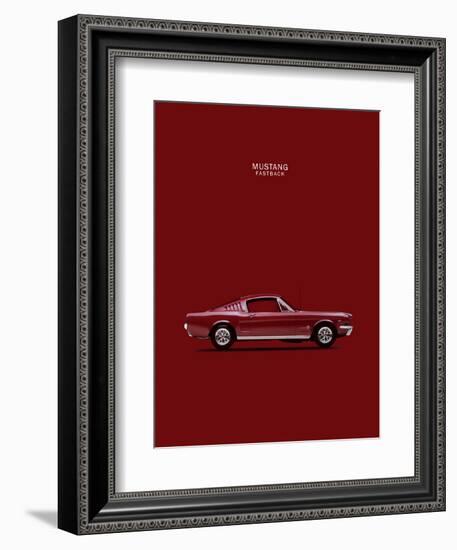 Mustang Fastback 65-Mark Rogan-Framed Art Print