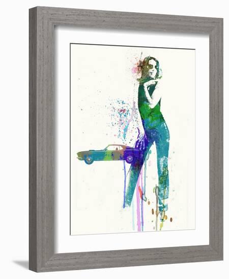 Mustang Girl-NaxArt-Framed Art Print