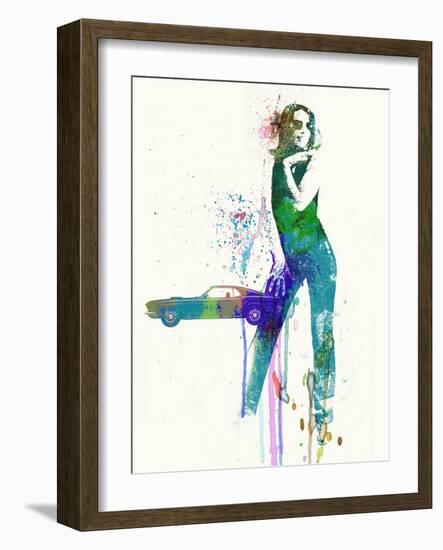 Mustang Girl-NaxArt-Framed Art Print