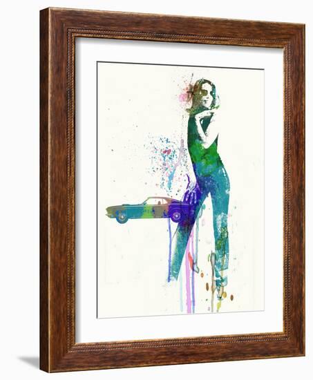 Mustang Girl-NaxArt-Framed Art Print