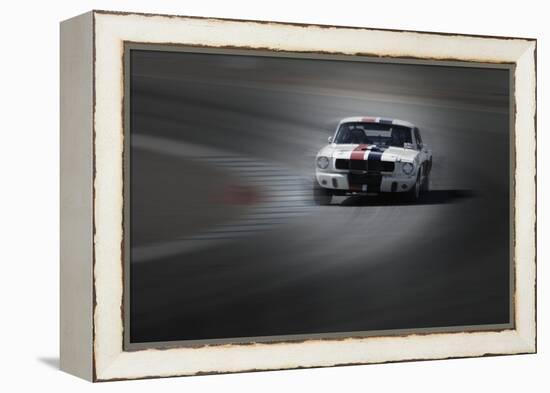 Mustang on the racing Circuit-NaxArt-Framed Stretched Canvas