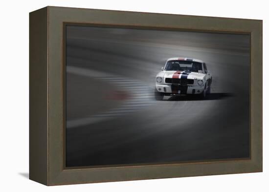 Mustang on the racing Circuit-NaxArt-Framed Stretched Canvas