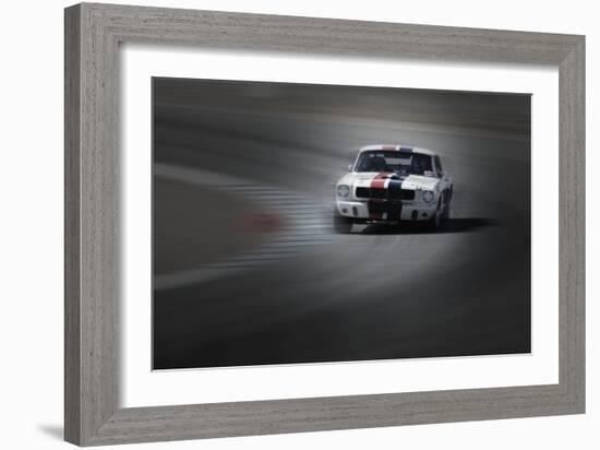 Mustang on the racing Circuit-NaxArt-Framed Photo