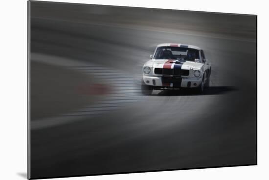 Mustang on the racing Circuit-NaxArt-Mounted Photo