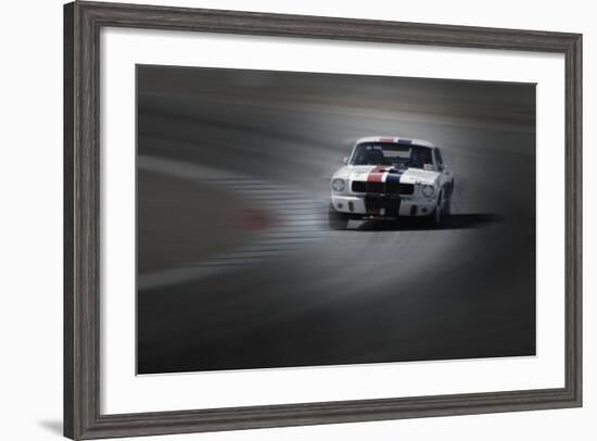 Mustang on the racing Circuit-NaxArt-Framed Photo