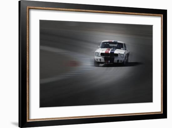 Mustang on the racing Circuit-NaxArt-Framed Photo