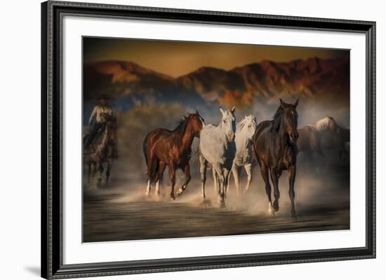 Mustangs on the Move-Bobbie Goodrich-Framed Giclee Print