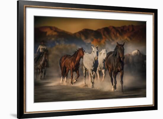 Mustangs on the Move-Bobbie Goodrich-Framed Giclee Print