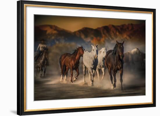 Mustangs on the Move-Bobbie Goodrich-Framed Giclee Print