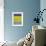 Mustard and Blue Abstract Study-Emma Moore-Framed Art Print displayed on a wall