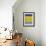 Mustard and Blue Abstract Study-Emma Moore-Framed Art Print displayed on a wall