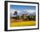 Mustard Fields with the Annapurna Range of the Himalayas in the Background, Gandaki, Nepal, Asia-Mark Chivers-Framed Photographic Print