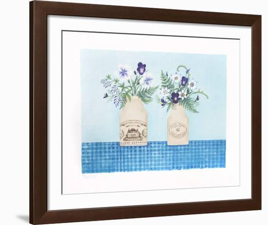 Mustard for Blue Flowers-Mary Faulconer-Framed Collectable Print