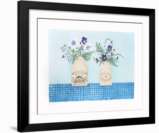 Mustard for Blue Flowers-Mary Faulconer-Framed Collectable Print