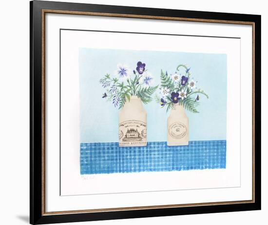 Mustard for Blue Flowers-Mary Faulconer-Framed Collectable Print