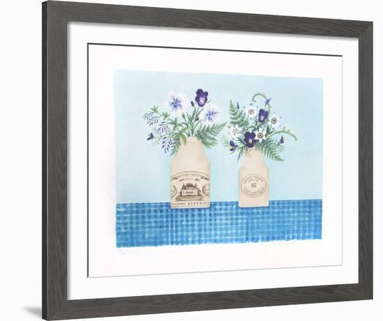 Mustard for Blue Flowers-Mary Faulconer-Framed Collectable Print