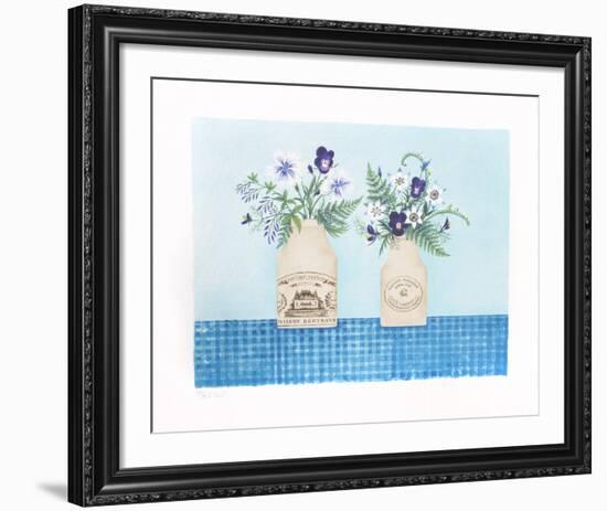 Mustard for Blue Flowers-Mary Faulconer-Framed Collectable Print