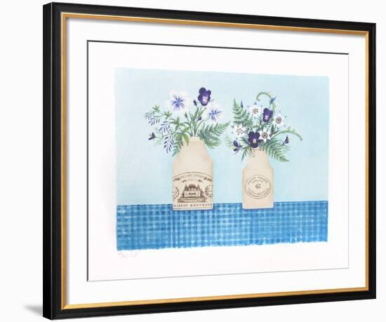 Mustard for Blue Flowers-Mary Faulconer-Framed Collectable Print