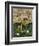 Mustard Yellow Sheep Barn Farm-Cheryl Bartley-Framed Giclee Print