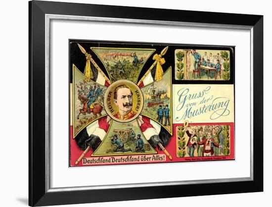 Musterung, Deutschland, Kaiser Wilhelm II, Marine-null-Framed Giclee Print