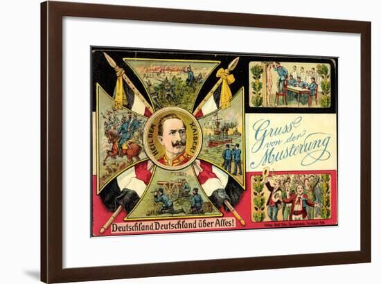 Musterung, Deutschland, Kaiser Wilhelm II, Marine-null-Framed Giclee Print