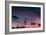 Mute Swans, Cygnus Olor, Swim on Pen Ponds at Sunset in Richmond Park-Alex Saberi-Framed Photographic Print