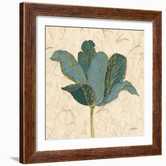 Muted Teal Tulip 2-Diane Stimson-Framed Art Print