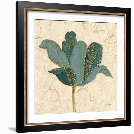 Muted Teal Tulip 2-Diane Stimson-Framed Art Print