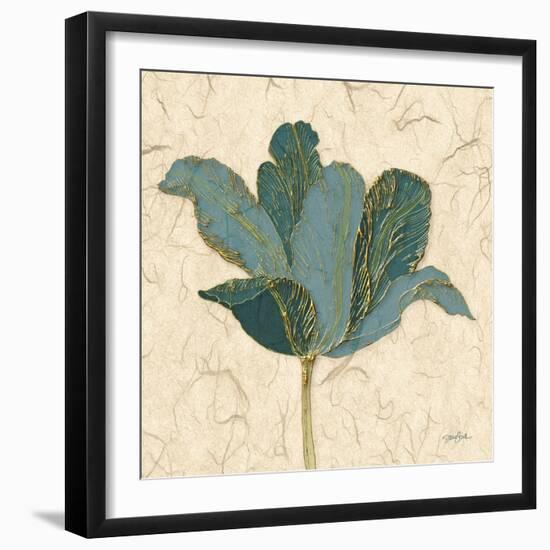 Muted Teal Tulip 2-Diane Stimson-Framed Art Print