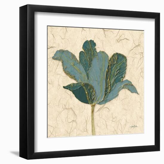 Muted Teal Tulip 2-Diane Stimson-Framed Art Print