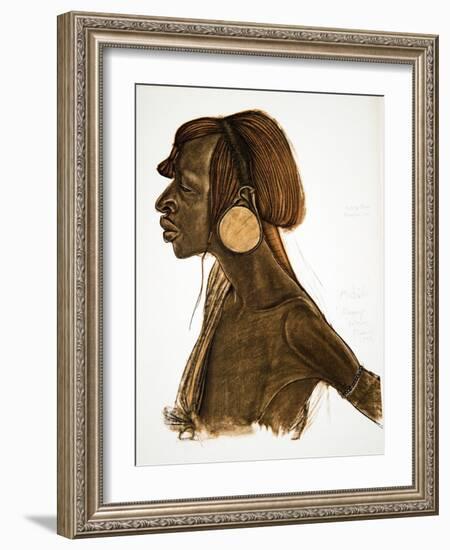 Mutila, M'gogo (Dodoma), from Dessins Et Peintures D'afrique, Executes Au Cours De L'expedition Cit-Alexander Yakovlev-Framed Giclee Print