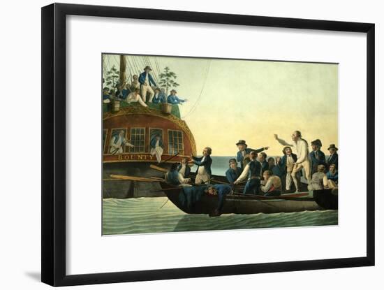 Mutineers Turning Lieutenant Bligh and Part of the Officers and Crew from His Majesty's Ship the Bo-Robert Dodd-Framed Giclee Print