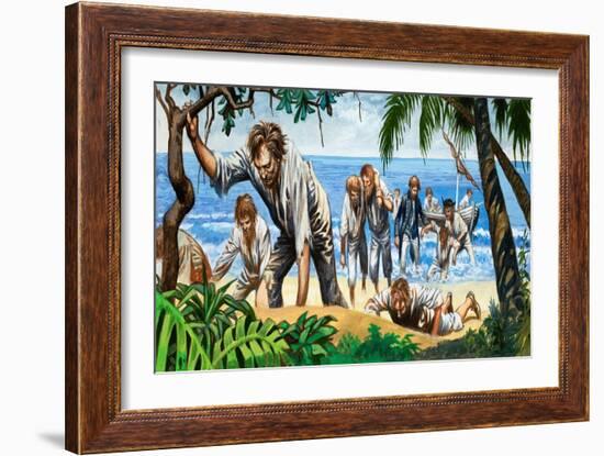 Mutiny on the Bounty (Gouache on Paper)-Peter Jackson-Framed Giclee Print