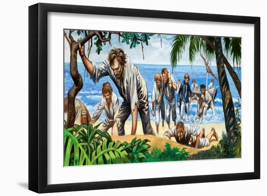 Mutiny on the Bounty (Gouache on Paper)-Peter Jackson-Framed Giclee Print