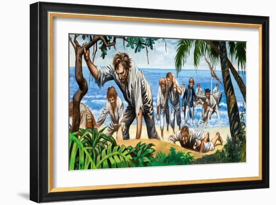 Mutiny on the Bounty (Gouache on Paper)-Peter Jackson-Framed Giclee Print