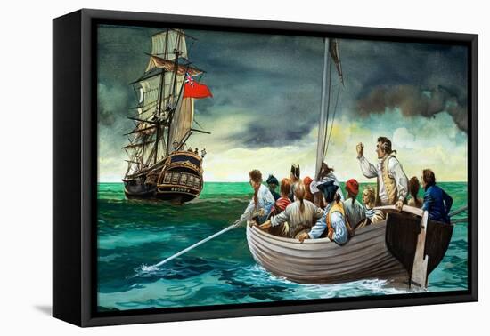 Mutiny on the Bounty (Gouache on Paper)-Peter Jackson-Framed Premier Image Canvas