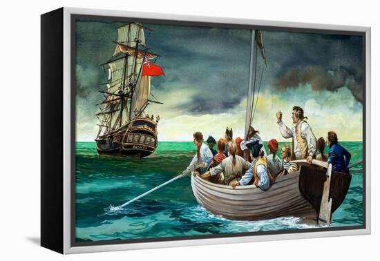 Mutiny on the Bounty (Gouache on Paper)-Peter Jackson-Framed Premier Image Canvas