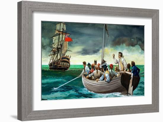 Mutiny on the Bounty (Gouache on Paper)-Peter Jackson-Framed Giclee Print