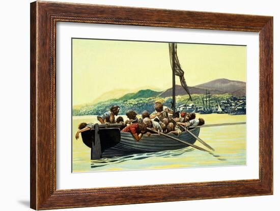 Mutiny on the Bounty (Gouache on Paper)-Peter Jackson-Framed Giclee Print