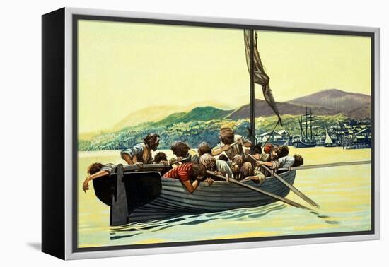 Mutiny on the Bounty (Gouache on Paper)-Peter Jackson-Framed Premier Image Canvas