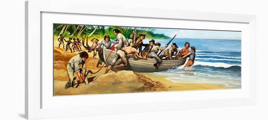 Mutiny on the Bounty (Gouache on Paper)-Peter Jackson-Framed Giclee Print