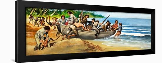 Mutiny on the Bounty (Gouache on Paper)-Peter Jackson-Framed Giclee Print