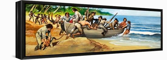 Mutiny on the Bounty (Gouache on Paper)-Peter Jackson-Framed Premier Image Canvas