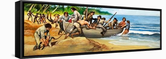 Mutiny on the Bounty (Gouache on Paper)-Peter Jackson-Framed Premier Image Canvas