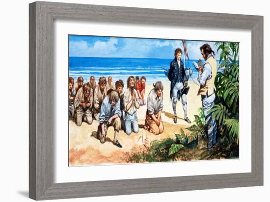 Mutiny on the Bounty (Gouache on Paper)-Peter Jackson-Framed Giclee Print