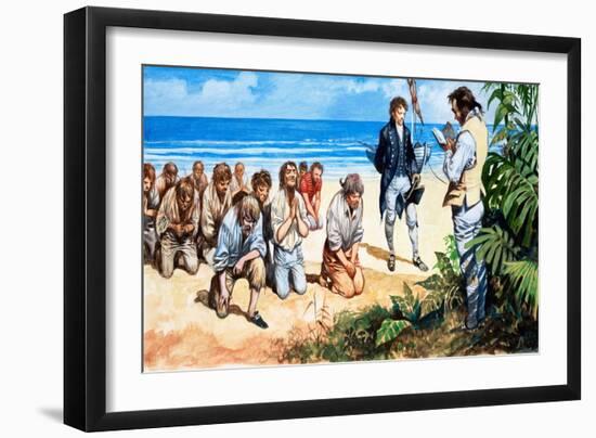 Mutiny on the Bounty (Gouache on Paper)-Peter Jackson-Framed Giclee Print