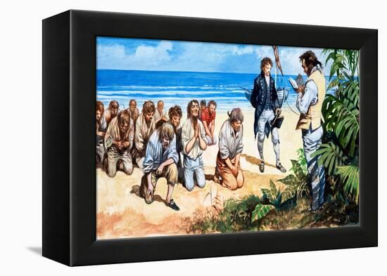 Mutiny on the Bounty (Gouache on Paper)-Peter Jackson-Framed Premier Image Canvas