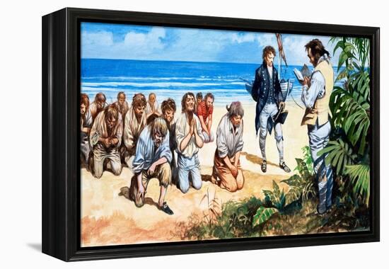 Mutiny on the Bounty (Gouache on Paper)-Peter Jackson-Framed Premier Image Canvas